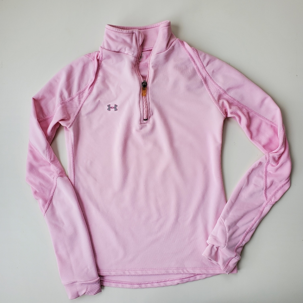 Under Armour pink 1/2 zip warmup athletic athleisure running
